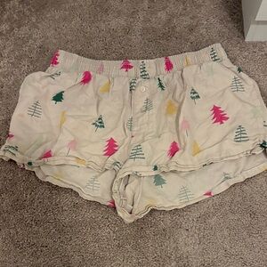 Festive Tree Print Shorts